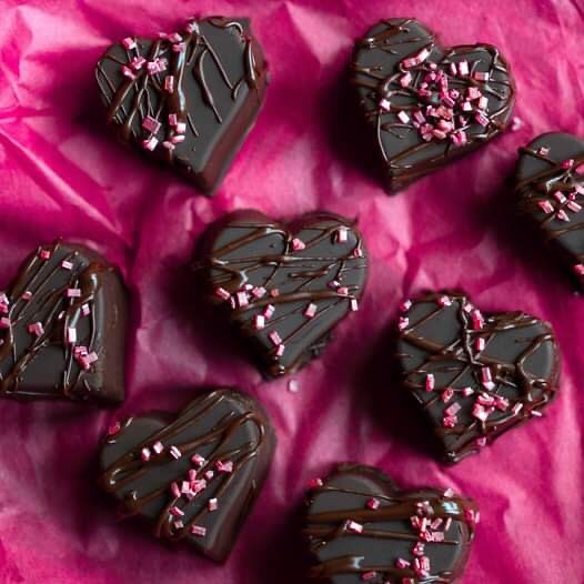 Heart-Shaped Caramel-Filled Chocolates! GF!